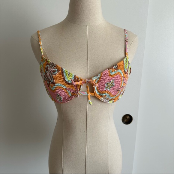 Roxy Floraldelic UW Bikini Top Size M - Picture 1 of 4